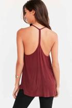 Urban Outfitters Silence + Noise Lina Racerback Tank Top,maroon,l