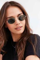 Urban Outfitters Ray-ban Icon Oval Flat Lens Sunglasses,gold,one Size
