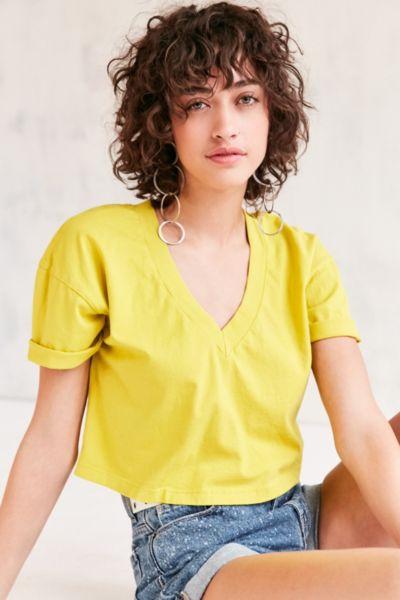 Truly Madly Deeply Cooper Crop V-neck Tee