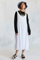 Urban Outfitters Ecote Gauze Babydoll Midi Dress,white,xs