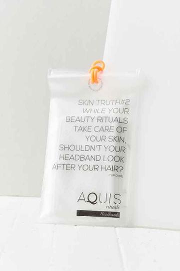 Urban Outfitters Aquis Essentials Lisse Luxe Headband,white,one Size