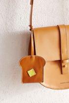 Urban Outfitters Welcome Companions Leather Bag Charm,toast,one Size
