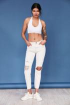 Urban Outfitters Bdg Twig Crop High-rise Skinny Jean - White