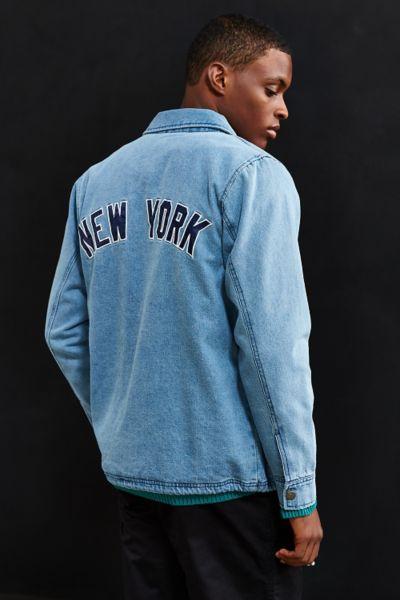 Starter X Uo New York Denim Coach Jacket