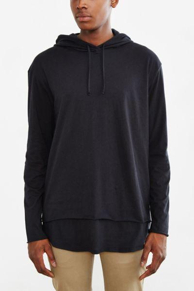 Urban Outfitters Double Layer Hooded Long Sleeve Tee