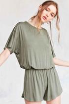 Urban Outfitters Silence + Noise Slouchy Tee Romper,green,m