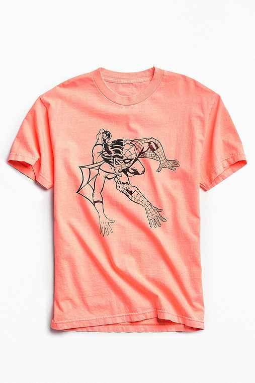 Urban Outfitters Kostas Seremetis X Marvel Spider Split Tee,pink,s