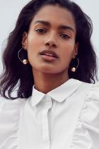 Urban Outfitters 18k Gold-plated Brass Sphere Hoop Earring