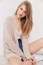 Urban Outfitters Bdg Ivy Open Cardigan,blush,xs