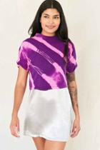 Urban Outfitters Vintage Tie-dye Cropped Tee,purple,l