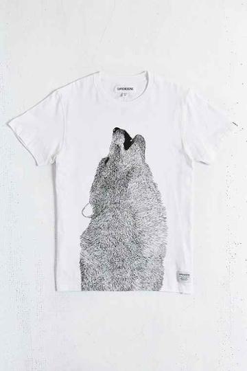 Urban Outfitters Supremebeing Lobo Luna Tee,white,m