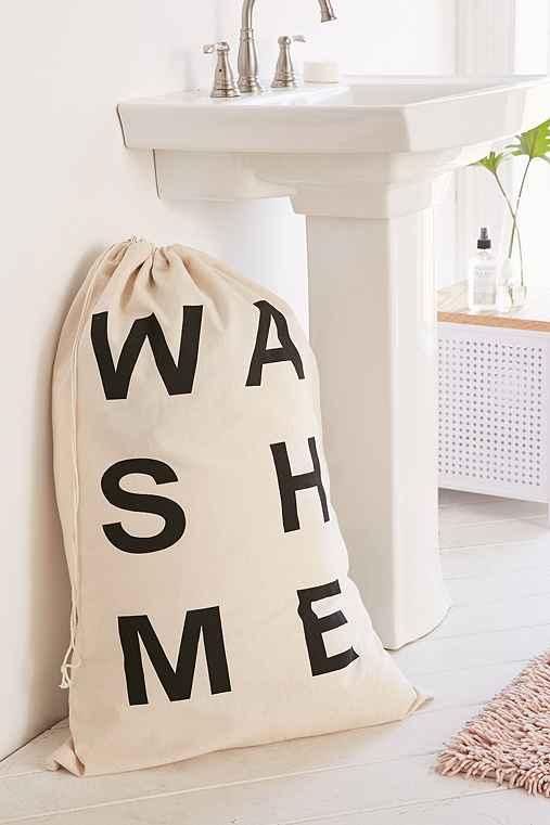 Urban Outfitters Wash Me Scramble Laundry Bag,black & White,one Size