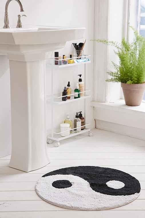 Urban Outfitters Yin Yang Bath Mat,black & White,30