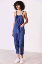 Urban Outfitters Bdg Josephine Chambray Overall Jumpsuit,indigo,l