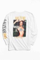 Urban Outfitters Aaliyah 1995 Long Sleeve Tee,white,l