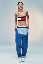 Urban Outfitters Tommy Jeans For Uo '90s Bandeau Bikini Set,multi,l
