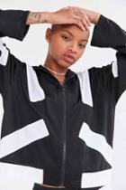 Urban Outfitters Silence + Noise Moto Babe Zip-front Track Jacket,black,xs