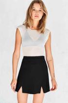 Urban Outfitters Cooperative Kendric Notch-hem Mini Skirt,black,8