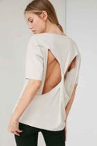 Urban Outfitters Silence + Noise Blade Open-back Tee,white,xs