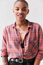 Urban Outfitters Bdg Polly Flannel Button-down Shirt,red,l
