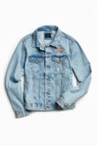 Urban Outfitters Uo Embroidered Denim Trucker Jacket