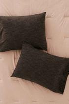 Urban Outfitters Spacedye T-shirt Jersey Pillowcase Set,black,one Size