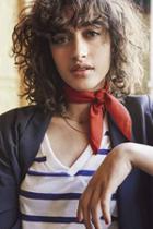Urban Outfitters Silky Mini Square Scarf,red,one Size