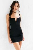 Urban Outfitters Rare London Notch-neck Bodycon Dress,black,m