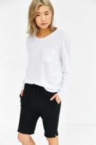 Urban Outfitters Unisex Long-sleeve Curved Hem Tee