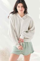 Urban Outfitters Project Social T X Out From Under Janie Hoodie Sweatshirt,ivory,s