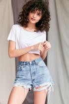 Urban Outfitters Urban Renewal Recycled Levi's Destroyed Low-rise Slouchy Short