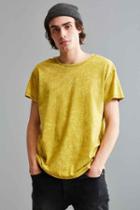 Urban Outfitters Feathers Franklin Washed Wide Neck Tee,olive,l