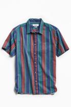 Urban Outfitters Uo '90s Stripe Short Sleeve Button-down Shirt