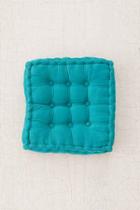 Urban Outfitters Tufted Corduroy Floor Pillow,turquoise,one Size