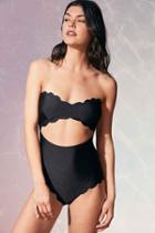 Urban Outfitters Lolli Shimmer Strapless One-piece Swimsuit,black,s