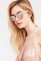 Urban Outfitters Camille Painted Square Sunglasses,blush,one Size