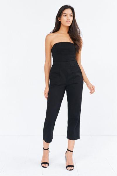 Silence + Noise Strapless Knit Jumpsuit