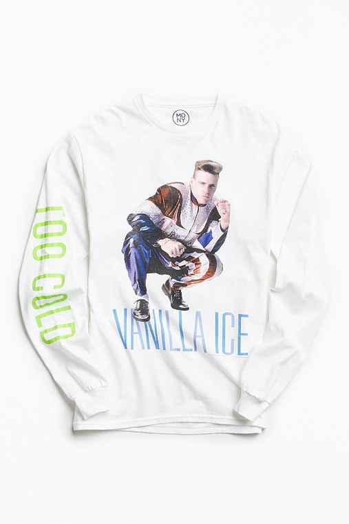 Urban Outfitters Vanilla Ice Too Cold Long Sleeve Tee,white,m
