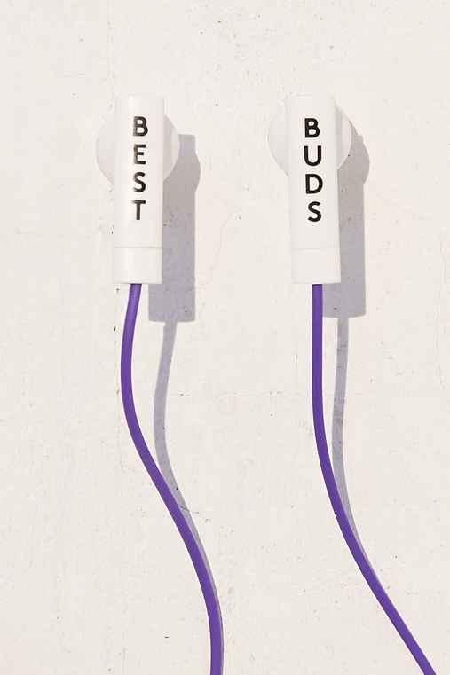 Urban Outfitters Skinnydip Best Buds Earbud Headphones,white,one Size