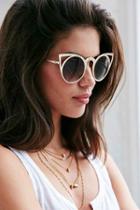 Urban Outfitters Quay Invader Sunglasses,gold,one Size