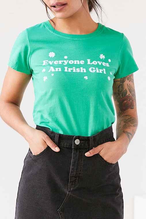 Urban Outfitters Truly Madly Deeply Everyone Loves An Irish Girl Tee,green,s