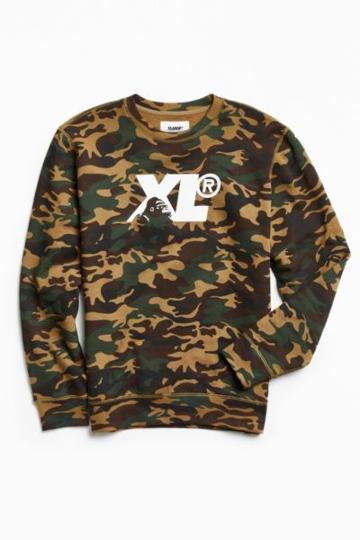X-large Camo Fleece Crew Neck Sweatshirt