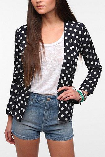 Pins And Needles Polka Dot Peplum Blazer