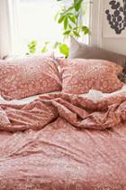 Urban Outfitters Magical Thinking Hatay Fine Line Duvet Cover,rose,king