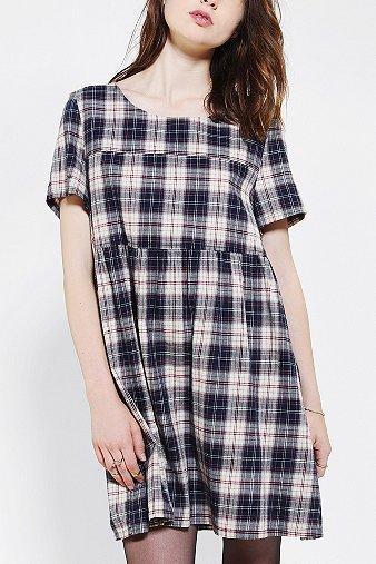 Glamorous Plaid Babydoll Dress