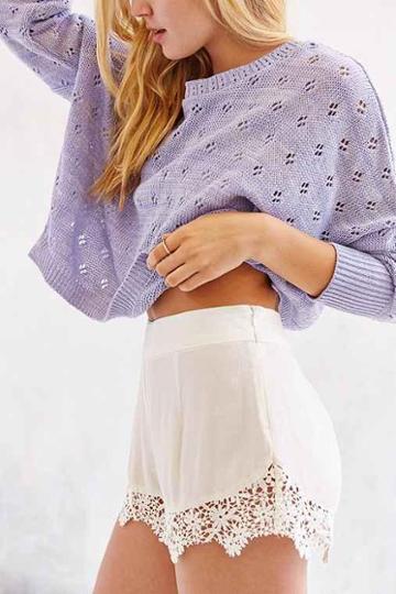 Pins And Needles Lace-trim Pin-up Short
