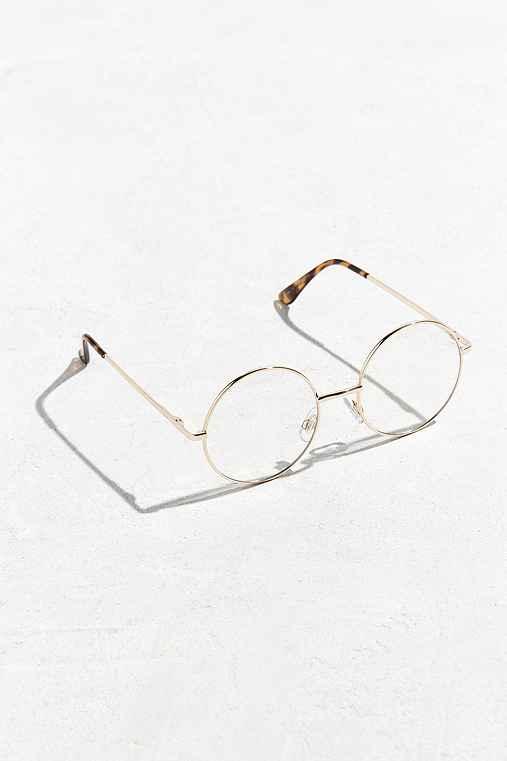 Urban Outfitters Metal Round Readers,gold,one Size