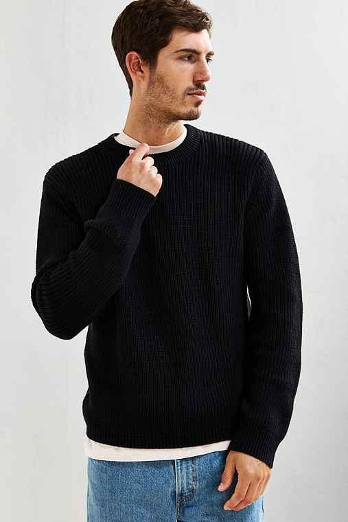 Urban Outfitters Uo Classic Crew Neck Sweater,black,xl