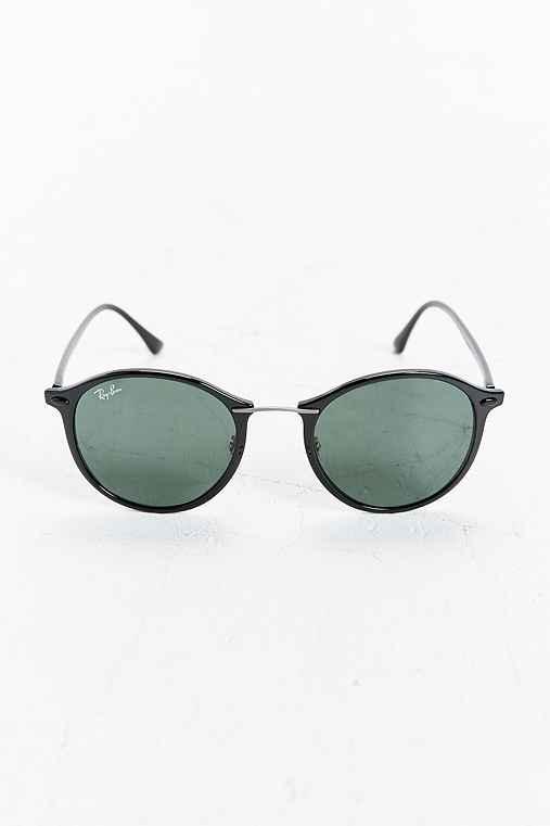 Urban Outfitters Ray-ban Light Ray Round Sunglasses,black,one Size