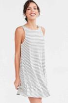 Urban Outfitters Bdg Stripe Scoop-back Dress,grey Multi,m